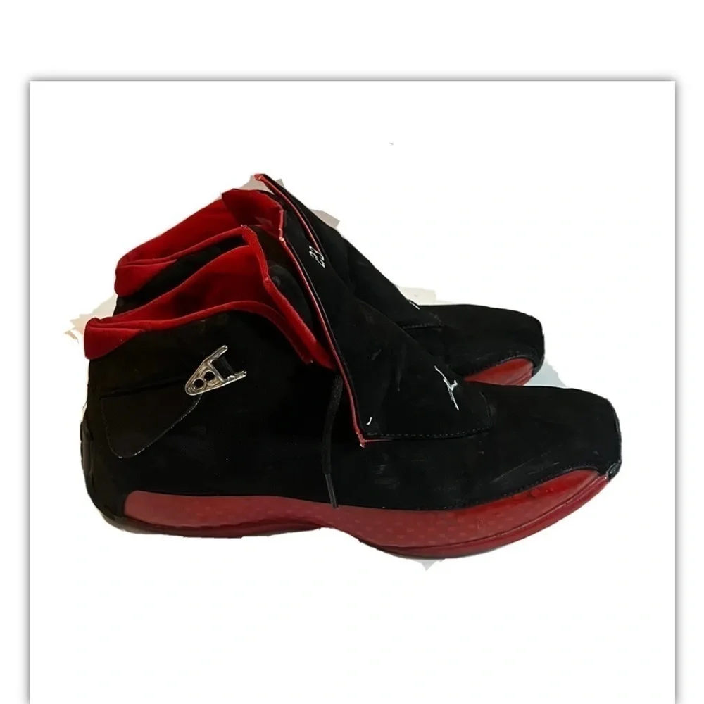 🐐Air Jordan 18 Retro 2018 Red Black Sneaker Sz 11 AA2494-106 Deadstock Flaw